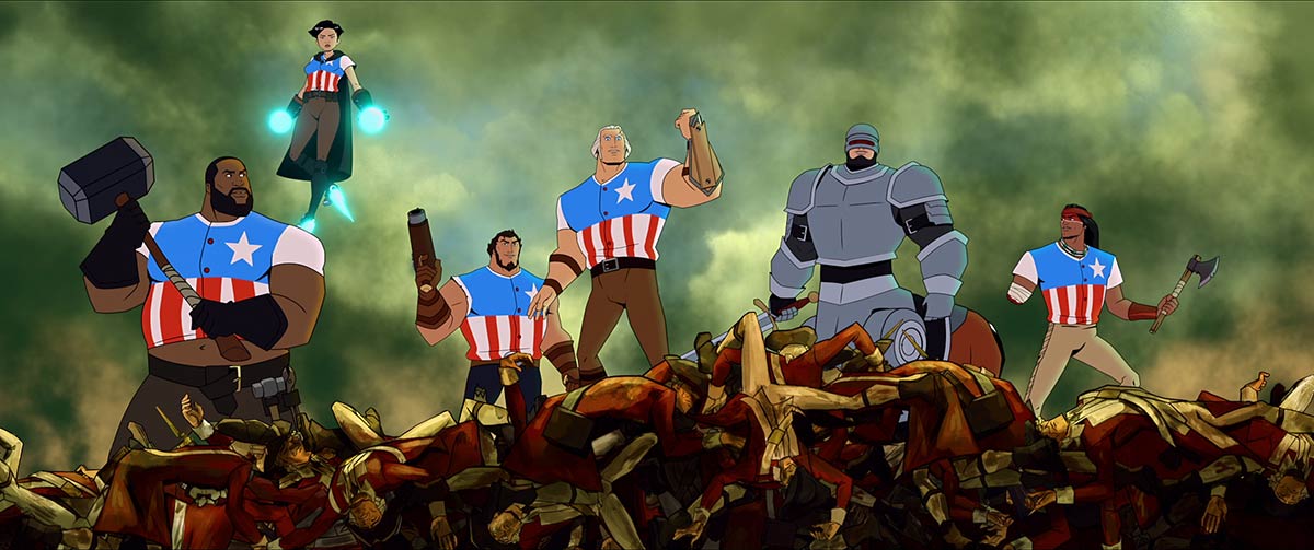     Ameryka: film - zwiastun animacji Netflixa. Jerzy Waszyngton i jego dziwna drużyna herosów